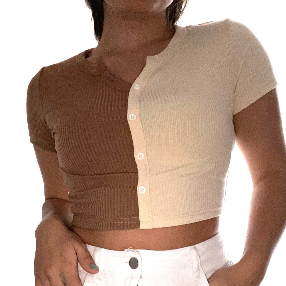 Two Tone Crop Top